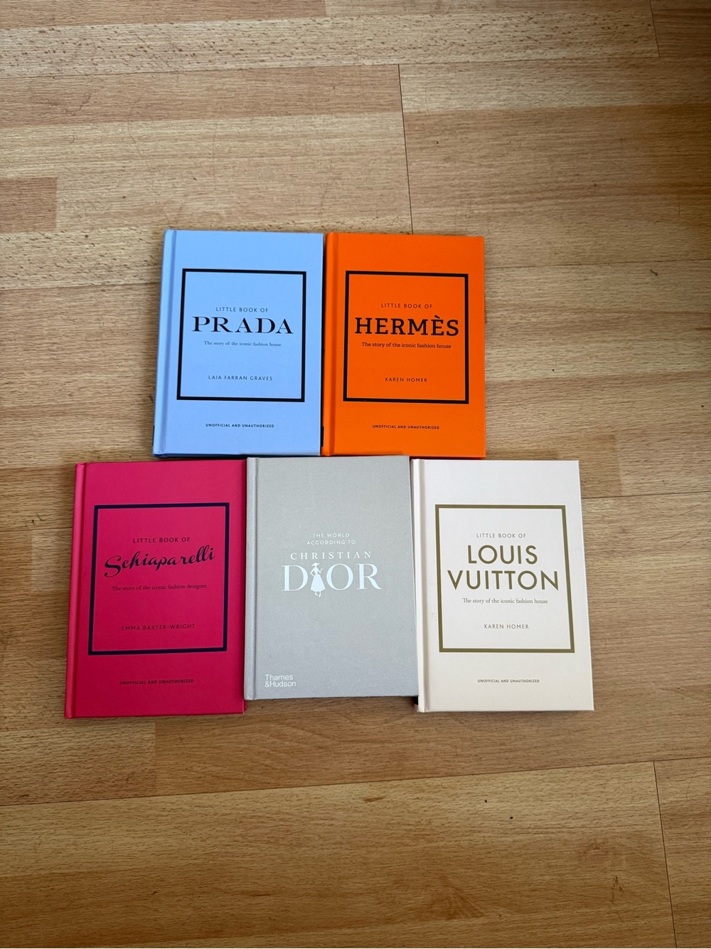Gucci, Dior, Prada, Hermes, Louis Vuitton, Schiaparelli mini book set